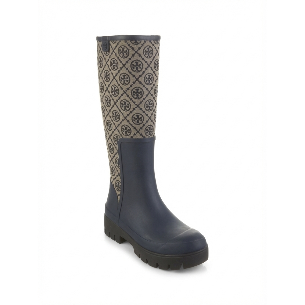 NEW TORY BURCH women's rain boots in navy blue